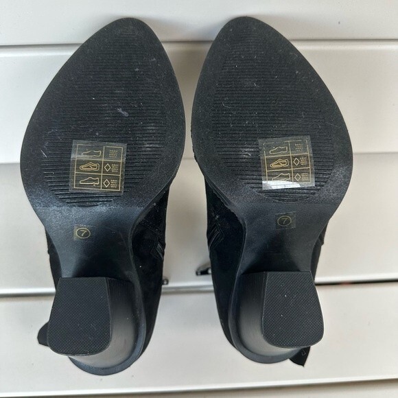 Del Mar NWOT Suede Bow Block Heel Ankle Boot Bootie Southwestern Bohemian Size 7 - Picture 9 of 9